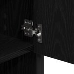 vidaXL Armoire Miroir de Salle de Bain Chêne noir 65 x 20 x 60 cm