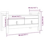 vidaXL Banc d'entrée Marron miel 80x40x43 cm Bois de pin massif