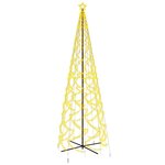 vidaXL Arbre de Noël cône 1400 LED Blanc chaud 160x500 cm