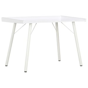Bureau table poste de travail meuble d'ordinateur informatique étude 90 x 50 x 79 cm blanc 02_0023530