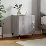 vidaXL Table de chevet sonoma gris 40x40x50 cm bois d'ingénierie