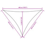 vidaXL Voile de parasol tissu oxford triangulaire 3 5x3 5x4 9 m taupe