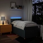 vidaXL Sommier à lattes de lit avec matelas Bleu 80x200 cm Tissu