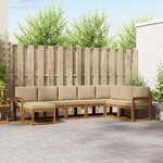 vidaXL Ensemble de canapés d'extérieur 8 pc Naturel et Beige