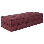 vidaXL Canapé modulaire 2 Pièces Marron 70 x 70 x 36 cm tissu