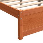 vidaXL Cadre de lit Brun cire 205.5 x 95.5 x 51 cm Pin massif