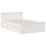 vidaXL Cadre de lit sans matelas avec tête de lit blanc 120x190 cm pin