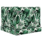 vidaXL Coussin de canapé d'extérieur 3 Pièces Motif feuille Polyester