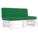vidaXL Canapé central palette de jardin Blanc Bois de pin imprégné