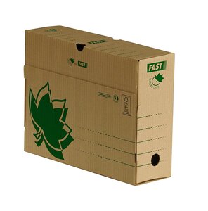 Lot de 10 Boîtes archives Nature Line Dos de 10 cm Ecru FAST