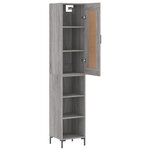 vidaXL Buffet haut Sonoma gris 34 5x34x180 cm Bois d'ingénierie