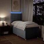 vidaXL Sommier à lattes de lit avec matelas gris clair 80x200 cm tissu
