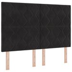 vidaXL Tête de Lit LED Noire Ensemble de 3 Noir Mousse  Bois