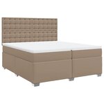 vidaXL Sommier à lattes de lit avec matelas Cappuccino 200x200 cm