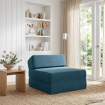 vidaXL Canapé-lit pliable Bleu 60 x 70 x 41 cm Tissu