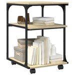 vidaXL Support d'imprimante à 3 niveaux chêne sonoma 43x48x64 cm