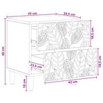 vidaXL Table de chevet Blanc 43 x 34 5 x 48 cm Bois d'ingénierie