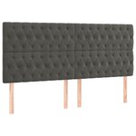 vidaXL Cadre de lit avec tête de lit Gris foncé 200x200 cm Velours