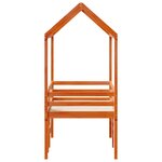 vidaXL Lit haut avec toit cire marron 90x200 cm bois de pin massif