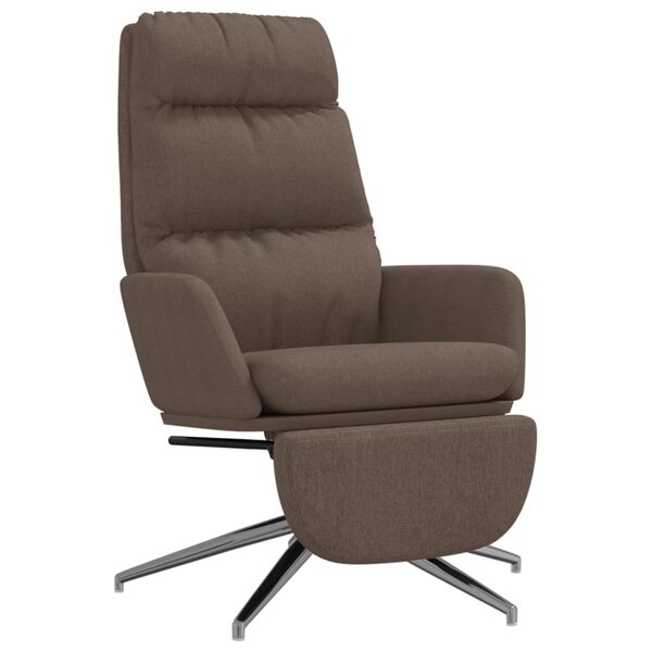 vidaXL Chaise de relaxation avec repose-pieds Taupe Tissu