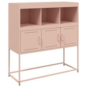 vidaXL Buffet rose 100 5x39x107 cm acier