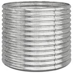 vidaXL Jardinière de jardin Acier galvanisé 80x80x68 cm Argenté