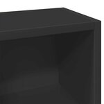 vidaXL Armoires à CD 2 Pièces Noir 21x16x93 5 cm Aggloméré