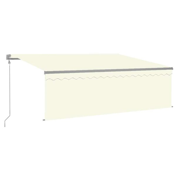 vidaXL Auvent automatique rétractable avec store 4x3 m Crème