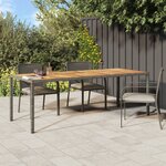 vidaXL Table de Restauration de Jardin Grise 250x100x75 cm Rattan Poly
