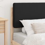 vidaXL Cadre de lit avec tête de lit rembourrée Noir 75 x 190 cm