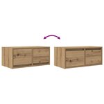 vidaXL Meuble TV chêne artisanal 60x31x25 5 cm bois d'ingénierie
