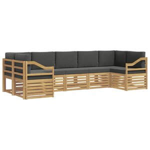 vidaXL Ensemble de canapés d'extérieur 7 pc Blanc et anthracite