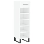 vidaXL Armoire à chaussure Blanc brillant 30x35x105 cm Bois ingénierie