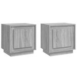vidaXL Tables de chevet 2 Pièces sonoma gris 44x35x45cm bois d'ingénierie