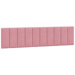vidaXL Coussin de tête de lit rose 200 cm velours