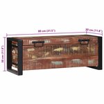 vidaXL Coffres de rangement 80x30x30cm en bois massif récupéré et métal