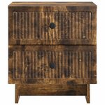 vidaXL Cabinet de chevet 2 Pièces Chêne fumé 43 x 34 5 x 47 5 cm