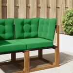vidaXL Coussin de canapé d'extérieur 3 Pièces Vert Polyester