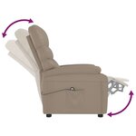 vidaXL Fauteuil inclinable électrique Cappuccino Similicuir