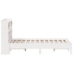 vidaXL Lit bibliothèque sans matelas blanc 160x200 cm bois pin massif