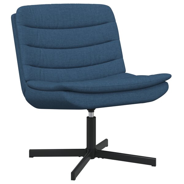 vidaXL Chaise Pivotante Bleue Tissu et Métal Standard Pivotant