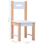 vidaXL Ensemble de table et chaises pour enfants 3 Pièces Noir et blanc