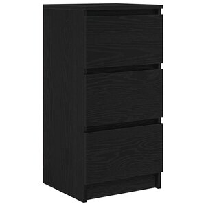 vidaXL Buffet chêne noir 37 5x35x76 cm bois d'ingénierie