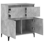 vidaXL Buffet Gris béton 60x35x70 cm Bois d'ingénierie