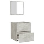 vidaXL Armoire de bain avec miroir gris béton bois d'ingénierie