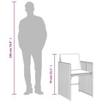 vidaXL Ensemble à manger de jardin et coussins 13 Pièces beige