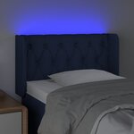 vidaXL Tête de lit à LED Bleu 83x16x78/88 cm Tissu