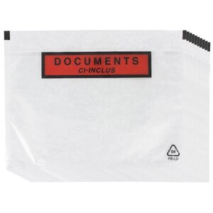 20 pochettes d'expédition autocollantes A5 transparentes
