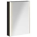 vidaXL Armoire Miroir de Salle de Bain Chêne noir 43 x 11 5 x 60 5 cm