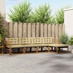 vidaXL Ensemble de canapés d'extérieur 5 Pièces Naturel et Beige